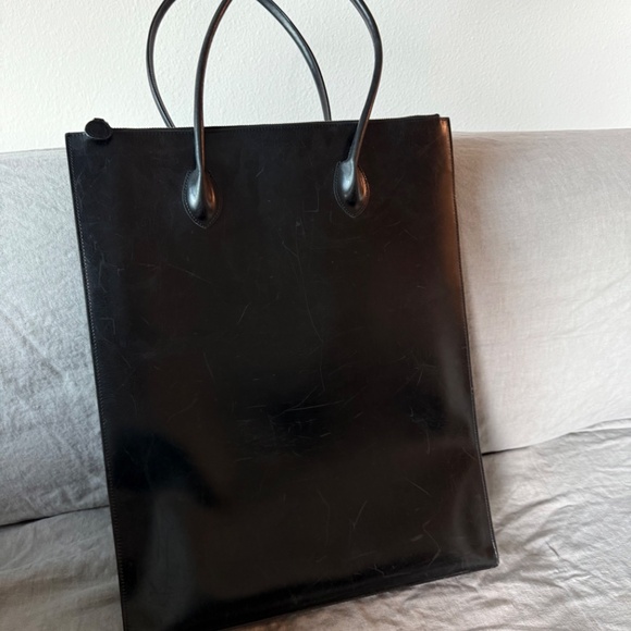 VINTAGE JEAN PAUL GUALTIER OVERSIZED LEATHER TOTE from PARIS - Picture 2 of 8